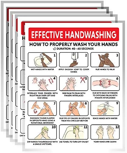 שלט פוסטר שטיפת ידיים, כיצד לשטוף את כרטיס היד שלך, היגיינה, תברואה ופוסטר בטיחות קוביד | שימוש נהדר לבית, בית ספר, משרדים ומרחבים ציבוריים,